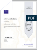 Alain Lazaro Perez: Project Certificate