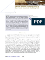 Local Government Efforts To Implement Government Policies in Improving The Quality of Islamic Education in Mandailing Natal District