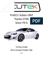 Proecu Subaru BRZ Toyota Gt86 Scion FR-S: Tuning Guide 2012-Onward Model Year