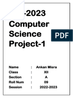 Computer Project ISC Class 12 