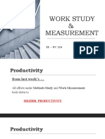 Work Study & Measurement: IE - PC 226