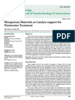 Mesoporous Materials As Catalyst Support For Wastewater Treatment