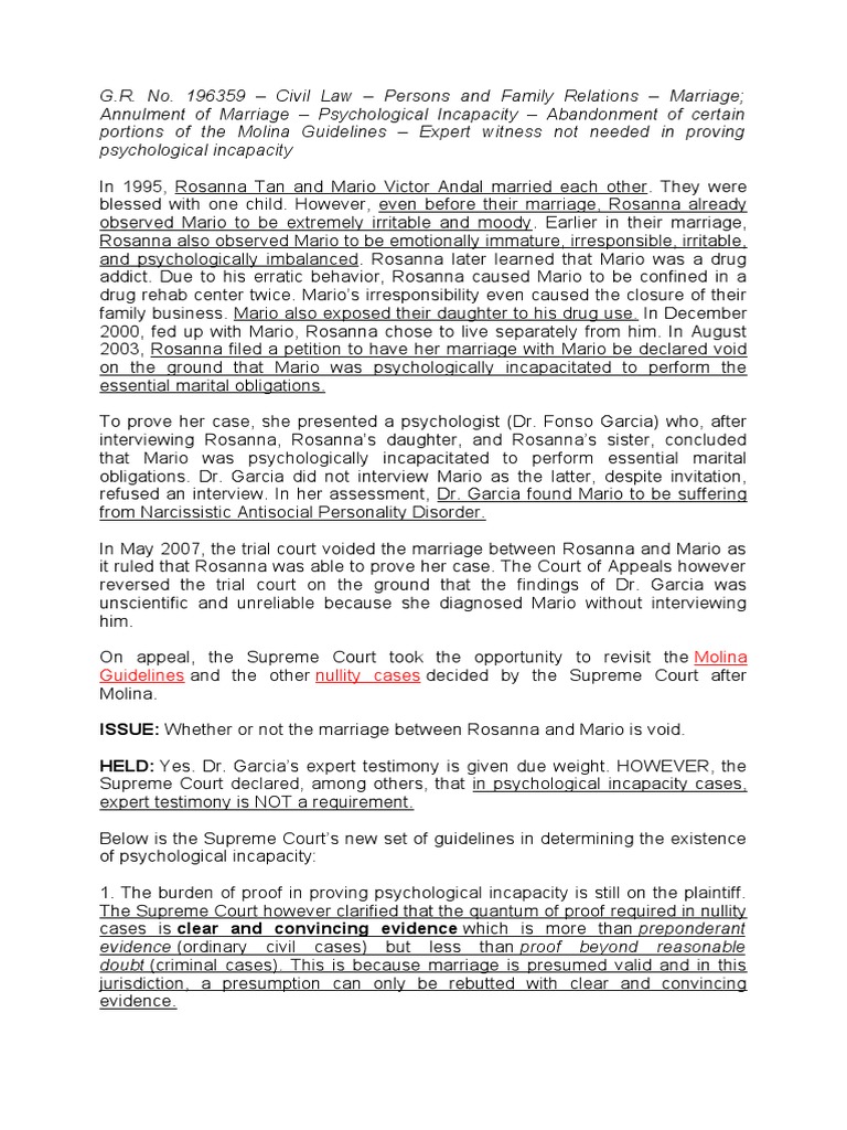 Tan Andal V. Andal Case Digest