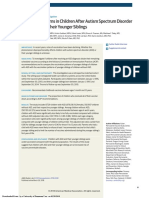 Vaccination Patterns in Children After Autism Spectrum Disorder Diagnosis and in Their Younger Siblings