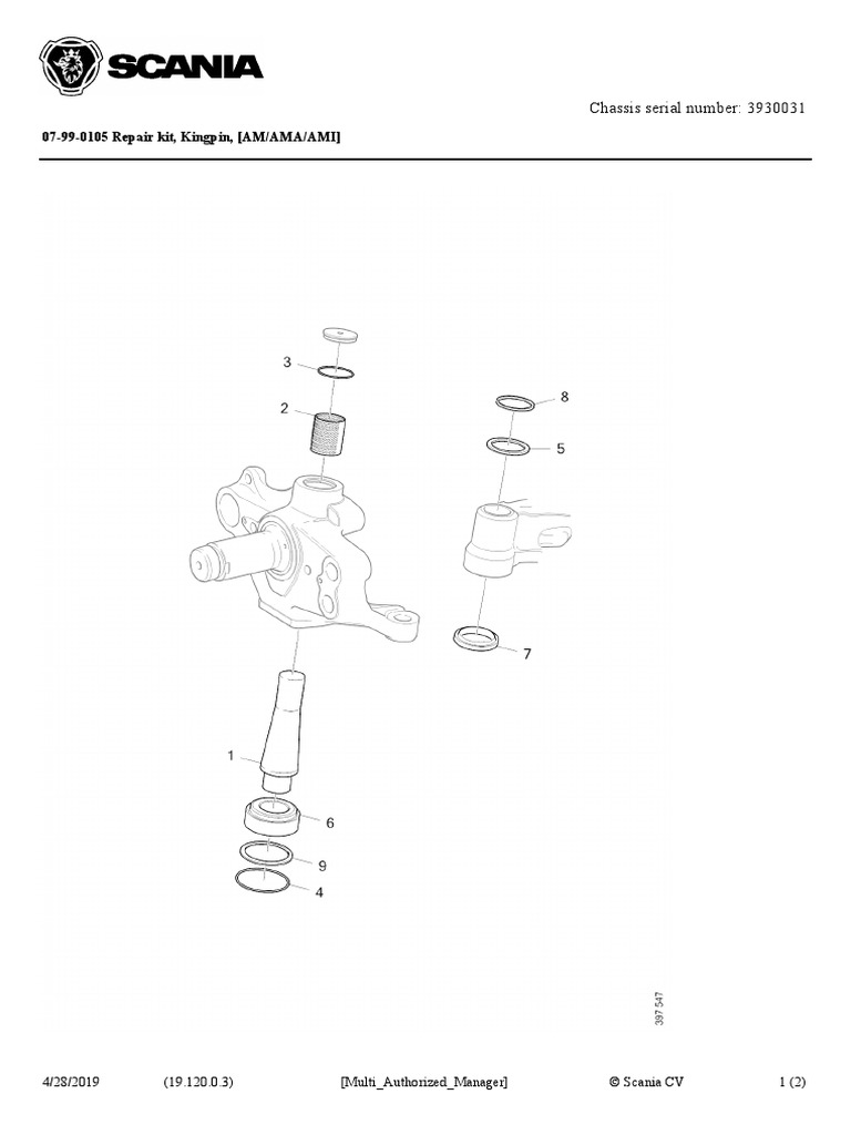S-0105専用1570 5675X - Dana - Spicer U-Joint 1710 Series Hr Style W/Hardware