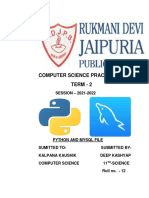 COMPUTER SCIENCE PRACTICAL FILE (Complete)