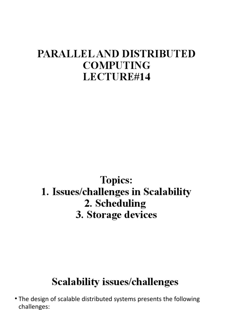 Parallel and Distributed Computing Lecture#14 | PDF | Load Balancing ...