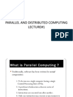 Parallel and Distributed Computing Lecture#1