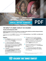 Summary Annual Report 2016 - Children and Armed Conflict