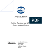 Project Report: Online Restaurant Meal Reservation System