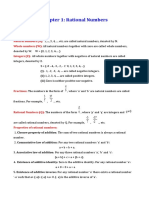 Chapter 1: Rational Numbers: Quick Recap..... Natural Numbers (N) Whole Numbers (W) : Integers (Z)