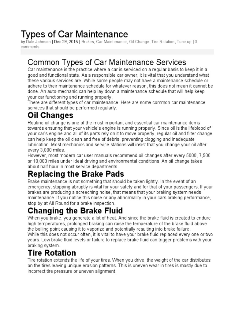 types-of-car-maintenance-pdf-brake-car