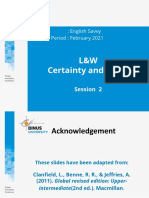 L&W Certainty and Truth: Course: English Savvy Effective Period: February 2021