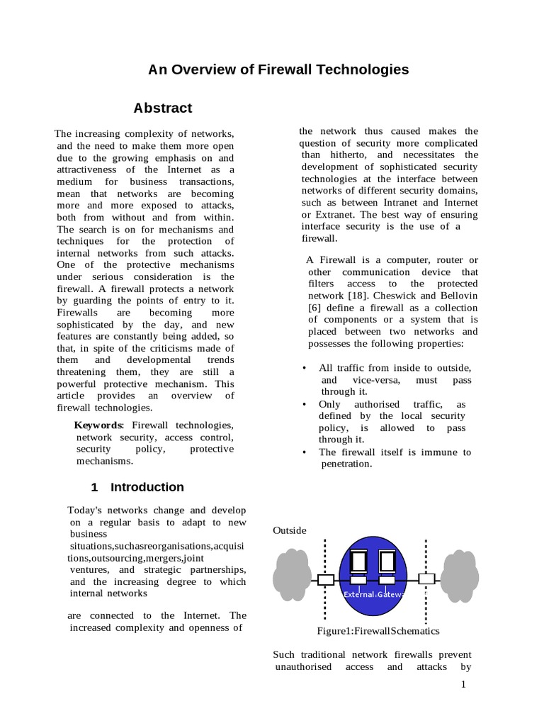 Firewall Technologies Overview | PDF | Information Age | Network Protocols