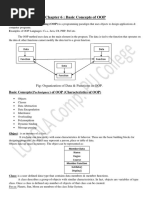 Chapter 6: Basic Concepts of OOP: Object Oriented Programming (OOP)