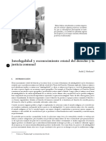 3 Interlegalidad y Reconocimiento Estatal Del Derecho y La Justicia Comunal