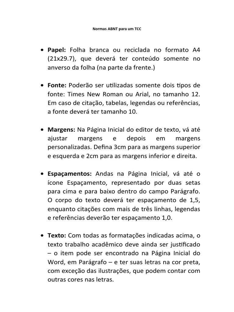 Normas ABNT para Formatação de TCC | PDF | Fonte de energia | Capacitor