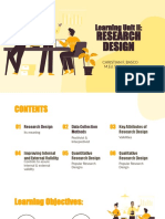 Research Design: Learning Unit II