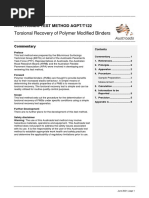 Austroads Test Method Agpt122 Torsional Recovery For BSTG