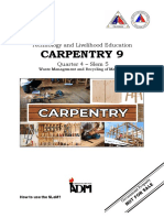 Carpentry 9: Technology and Livelihood Education Quarter 4 - Slem 5