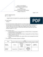 Orientation of Parents On Learning Delivery Modalities