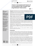 The Lived Experiences and Psychosocial Impact of Hearing Loss On The Quality of Life of Adults With Multidrug-Resistant Tuberculosis