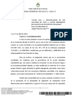 Jurisprudencia 2022 - Facor S.R.L. C. Municipalidad de San Salvador de Jujuy S Acción Meramente Declarativa TSH
