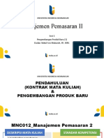 MNC012 Manajemen Pemasaran II PPT Sesi 1