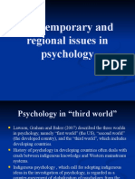 Contemporary and Regional Issues in Psychology