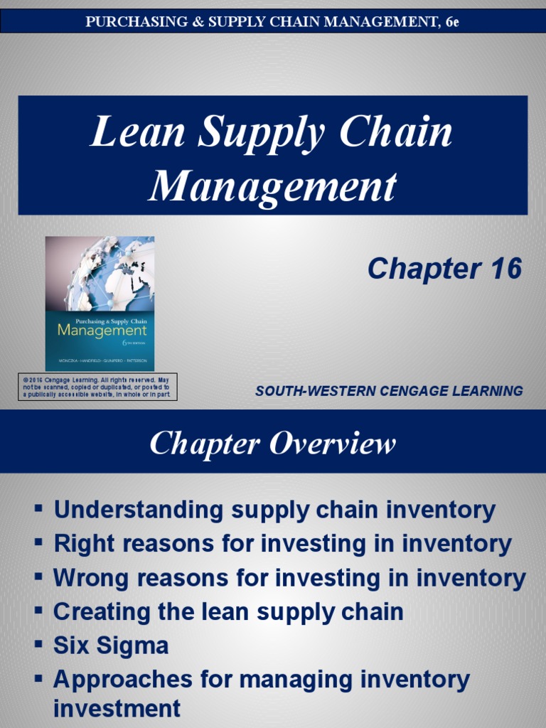 Chapter 16 Lean Supply Chain Management | PDF | Lean Manufacturing ...