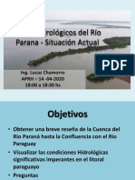 Datos Hidrológicos Del Río Parana - Situación Actual