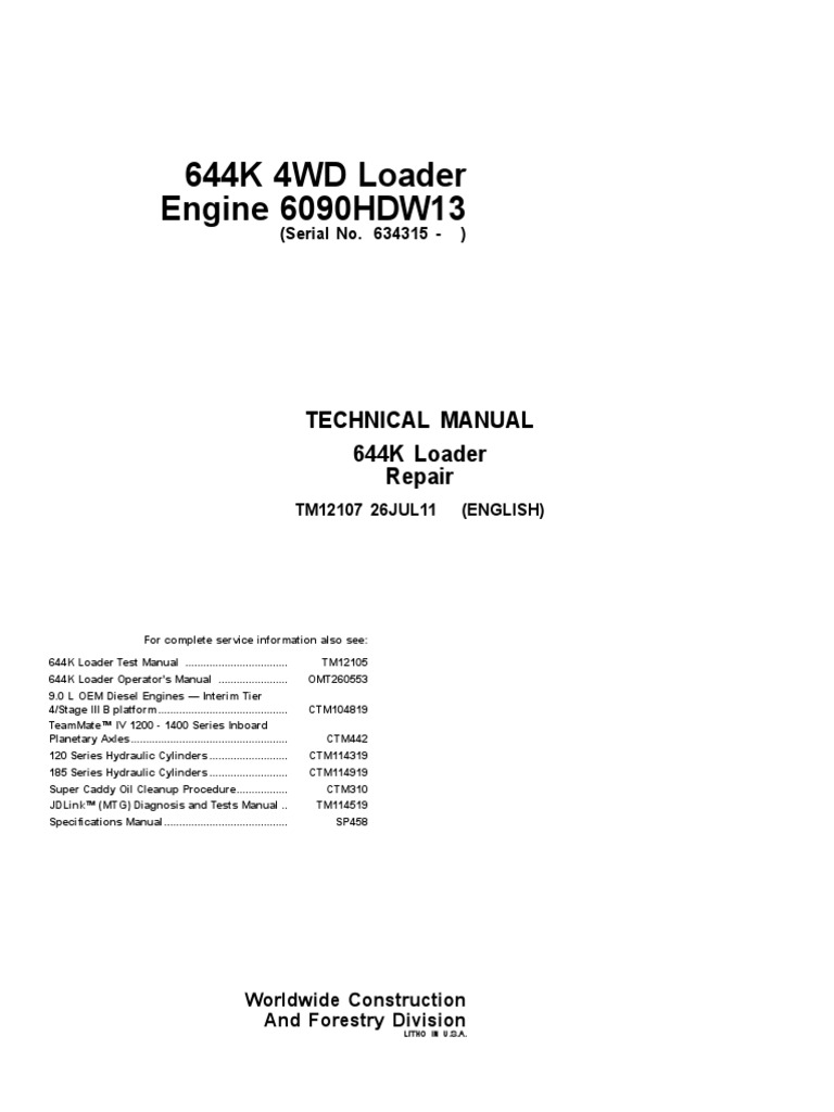 644K Service Manual MPTS ™ PDF Screw Axle