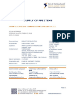 RFQ For: Supply of Ppe Items