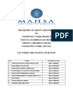 The Report of Group Assignment Cover Page