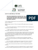 Lei Ordinária 10100 1990 de Minas Gerais MG