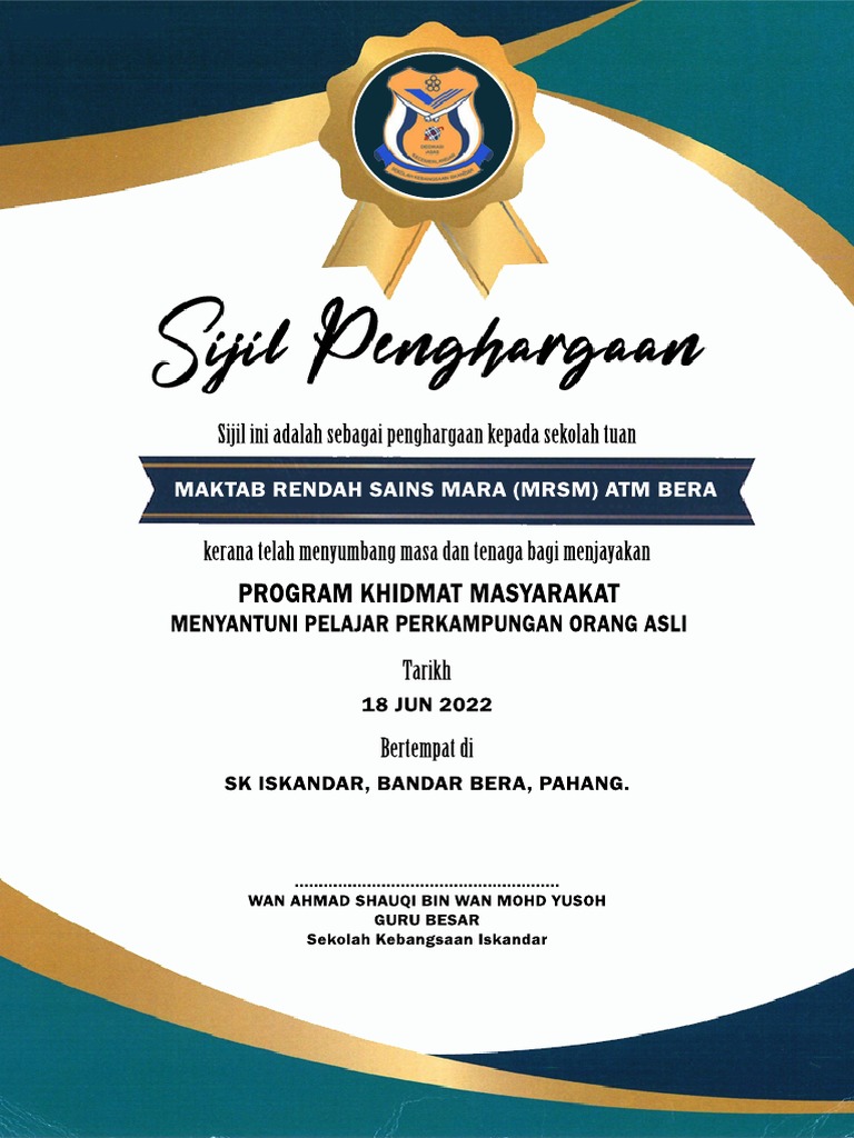TEMPLATE SIJIL | PDF