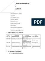 Personal Curriculum Vitae 2021 Curriculumvitae 1. Personalbackground