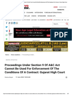 Proceedings Under Section 9 Of A&C Act Cannot Be Used For Enforcement Of The Conditions Of A Contract_ Gujarat High Court