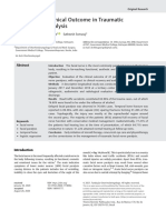 Evaluation of Clinical Outcome in Traumatic Facial Nerve Paralysis