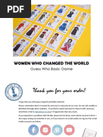 Women Who Changed The World: Guess Who Basic Game