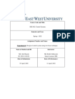 Course Code and Title:: EEE 402: Control Systems