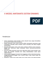 Ii Model Matematis Sistem Dinamis