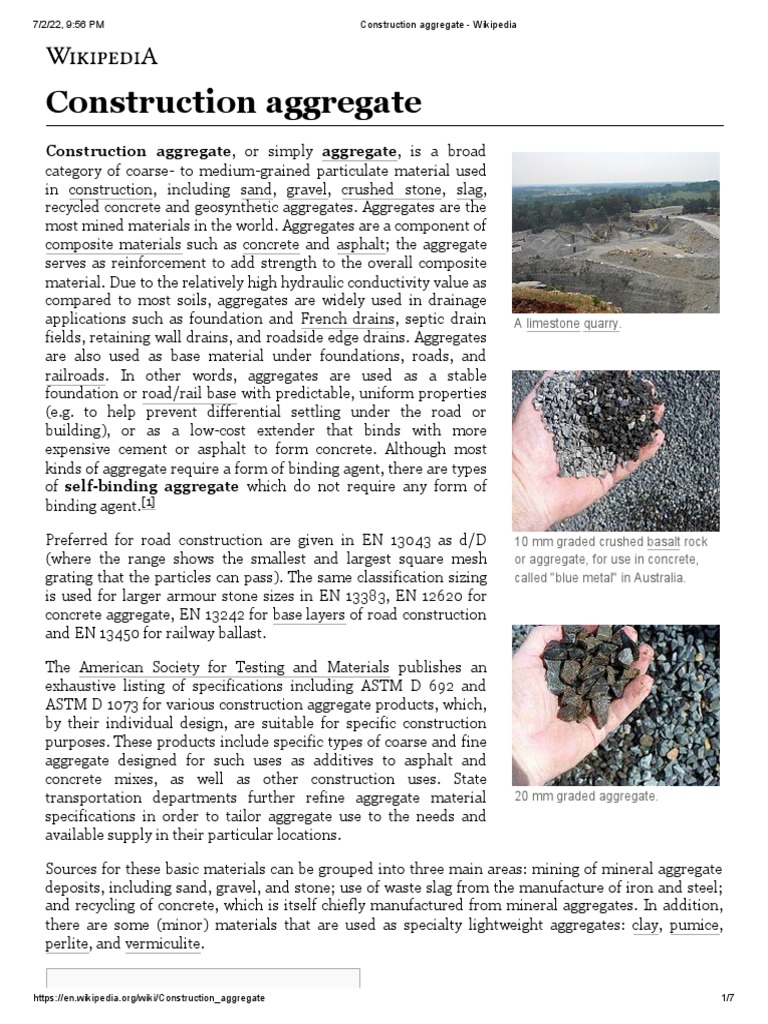 Construction Aggregate Pdf Construction Aggregate Natural Materials