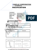 Specification Specification Specification Specification: NNO Display Corporation