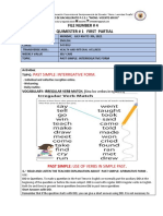 File Number # 4 Quimester # 1 First Partial: Past Simple: Interrgative Form