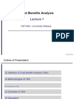 Cost Benefits Analysis: INPUMA, University Malaya