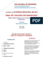 UNI - FIM - 2022-1 (ML-837) - Clase 15T (Análisis Dinámico II)