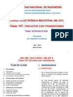 UNI - FIM - 2022-1 (ML-837) - Clase 10T (Transistores-Introducción)