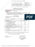 Ejemplo de Certificado de Análisis de Envases de Polietileno