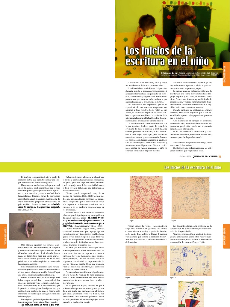 Escritura en Ed. - Incial | PDF | Educación de la primera infancia | Mente
